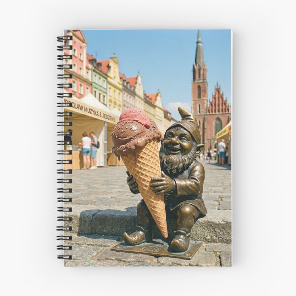 Item preview, Thinking of Wroclaw - Gnome With Ice Cream Cone designed and sold by Purrfecta.
