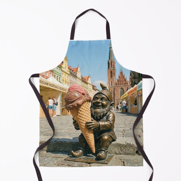 Item preview, Thinking of Wroclaw - Gnome With Ice Cream Cone designed and sold by Purrfecta.