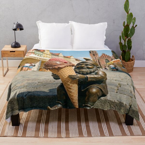 Item preview, Thinking of Wroclaw - Gnome With Ice Cream Cone designed and sold by Purrfecta.