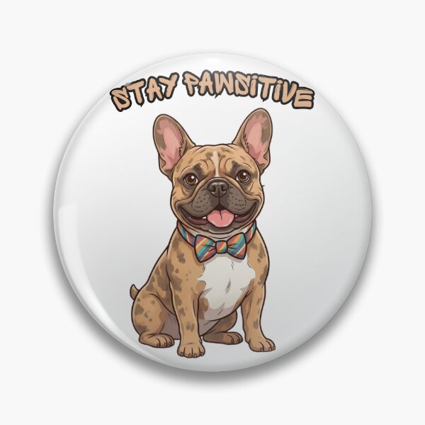 Item preview, Stay Pawsitive Cute French Bulldog Dog Illustration designed and sold by NeoPrintArt.