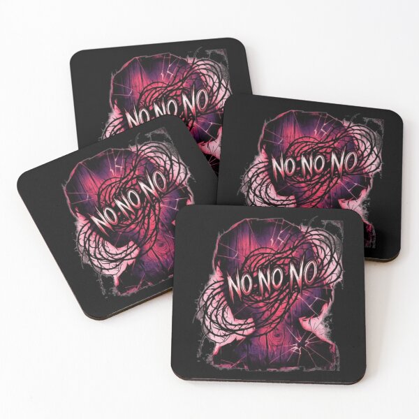 Item preview, NO NO NO: Manic Typography & Broken Silhouette Art designed and sold by krish-prints.