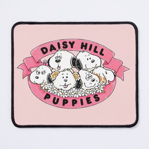 Item preview, Daisy Hill Puppies Retro Pink Ribbon Cartoon Dog Art designed and sold by Schulz Lightprint Studio.