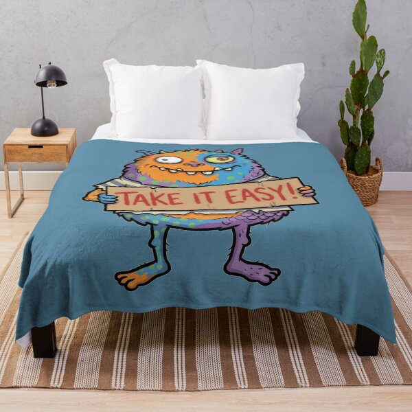 Item preview, Take It Easy Funny Colorful Cartoon Monster Sign designed and sold by puzzell.
