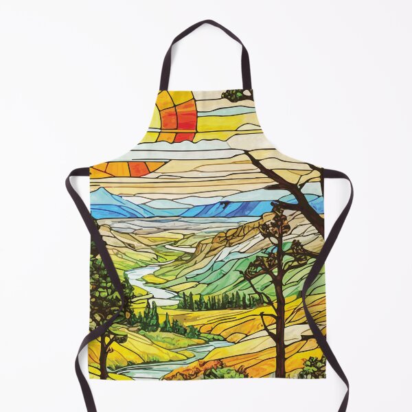Item preview, Theodore Roosevelt National Park Mosaic Landscape Art Print designed and sold by designmari.