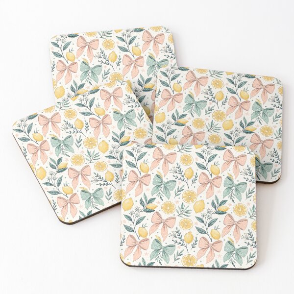 Item preview, Coquette Lemon Bows Seamless Pattern designed and sold by Storybook Botanica.