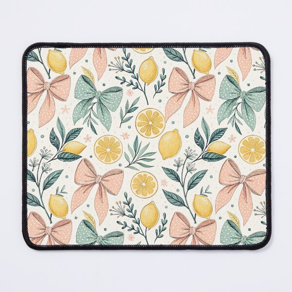 Item preview, Coquette Lemon Bows Seamless Pattern designed and sold by Petal & Pattern Co.