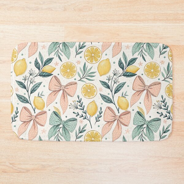 Item preview, Coquette Lemon Bows Seamless Pattern designed and sold by Petal & Pattern Co.