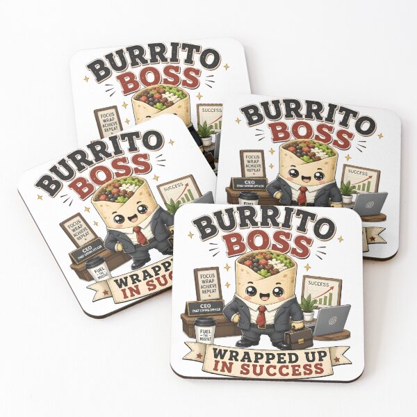 Item preview, Burrito Boss Kawaii Business Burrito - Wrapped Up In Success Cute Food Pun designed and sold by Snackwear Apparel.