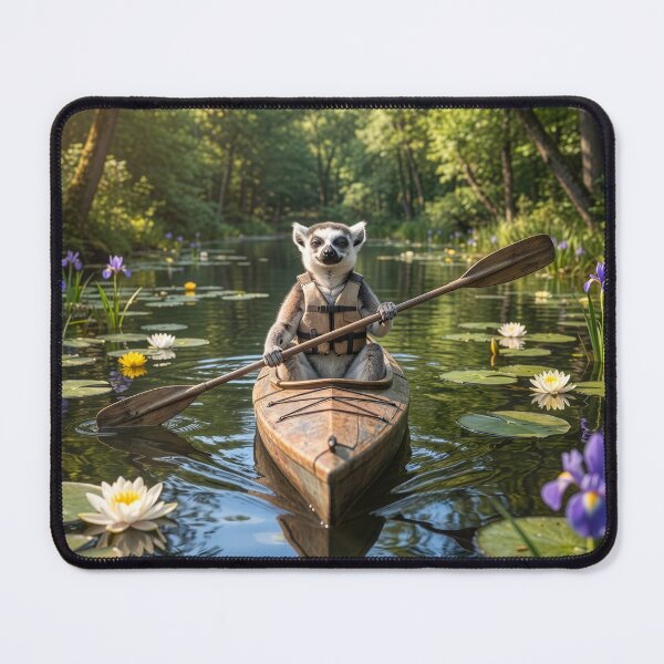 Item preview, Ring Tailed Lemur Kayaks a Minnesota Lake designed and sold by Tridentulus.
