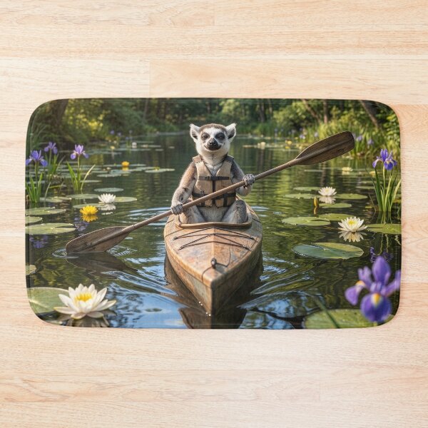 Item preview, Ring Tailed Lemur Kayaks a Minnesota Lake designed and sold by Tridentulus.