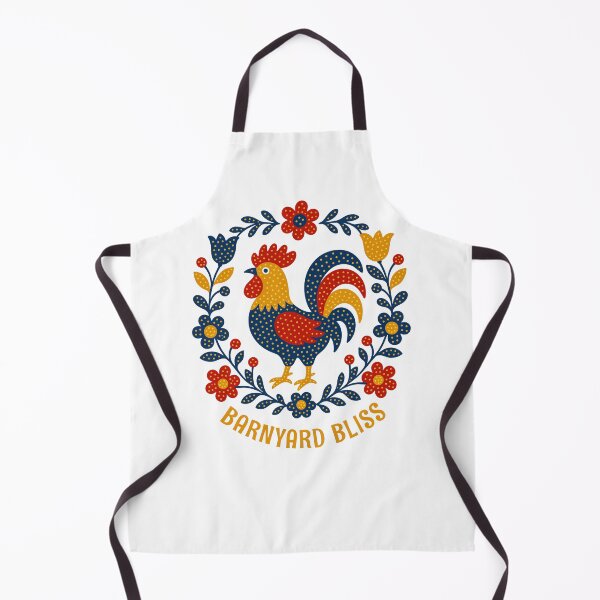 Item preview, Barnyard Bliss Folk Art Rooster Chicken Design designed and sold by AntiqueImages.