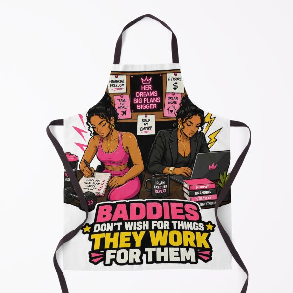 Item preview, BADDIES DON'T WISH FOR THINGS THEY WORK FOR THEM designed and sold by Squiggle Happy.