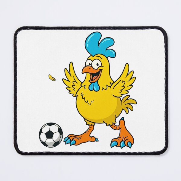 Item preview, Crazy Funny Chicken Soccer Player Playing Football Cartoon designed and sold by DH-ArtLab.