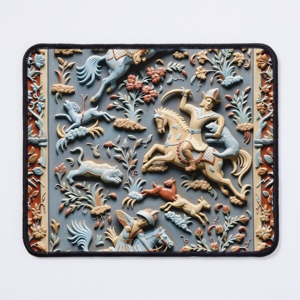 Item preview, Antique Persian Hunting Rug  designed and sold by Vicky Brago-Mitchell®.