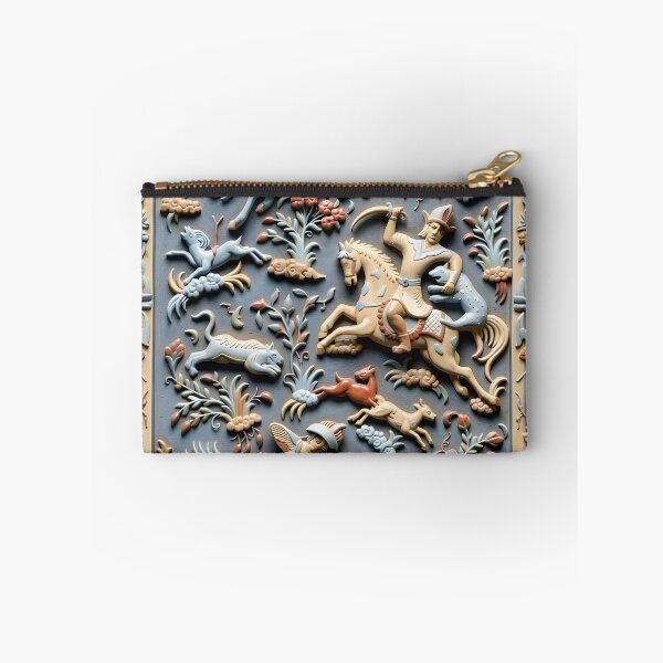 Item preview, Antique Persian Hunting Rug  designed and sold by Vicky Brago-Mitchell®.