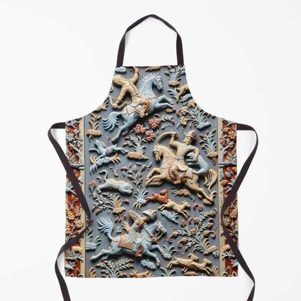 Item preview, Antique Persian Hunting Rug designed and sold by Vicky Brago-Mitchell®.
