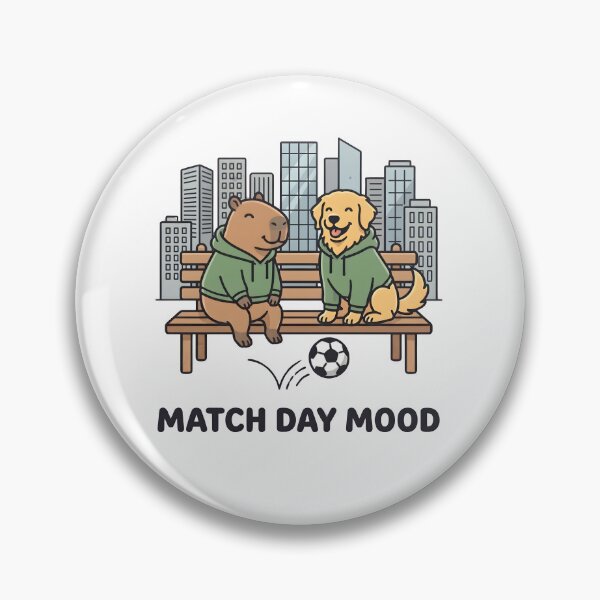 Item preview, Match Day Mood Capybara And Dog Soccer Bench designed and sold by laughingshirts.
