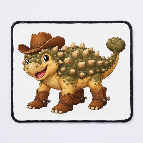 Item preview, Cute Ankylosaurus Dinosaur Cowboy Hat Boots Funny Kids T-Shirt designed and sold by SunnyDesign82.
