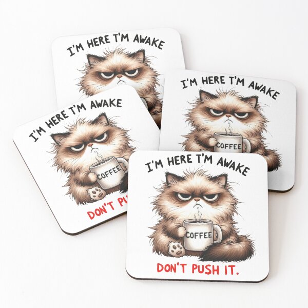 Item preview, I'm Here I'm Awake, Don't Push It. | Sticker designed and sold by animenosekaiii.