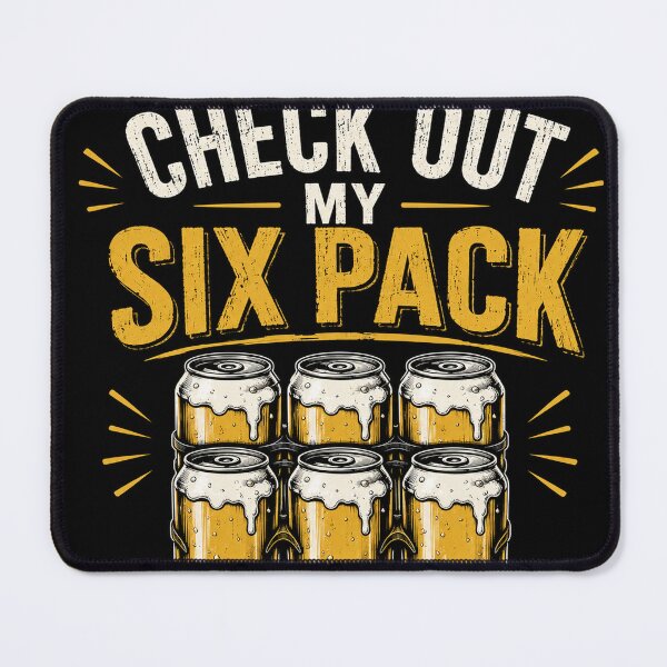 Item preview, Check Out My Six Pack – Beer Humor Dark Edition designed and sold by Pecata.