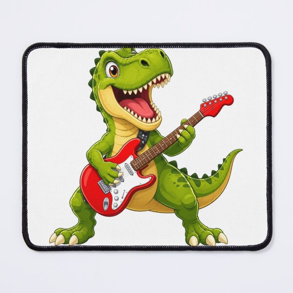 Item preview, Cute T-Rex Dinosaur Playing Electric Guitar Rockstar Kids T-Shirt designed and sold by SunnyDesign82.
