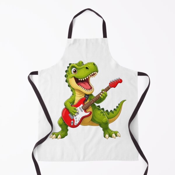 Item preview, Cute T-Rex Dinosaur Playing Electric Guitar Rockstar Kids T-Shirt designed and sold by SunnyDesign82.