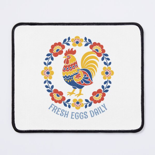 Item preview, Backyard Chicken Fresh Eggs Daily Folk Art Rooster designed and sold by AntiqueImages.