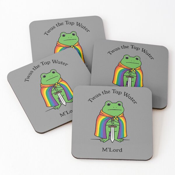 Item preview, Twas the Tap Water M'Lord Funny Frog Meme designed and sold by d247.