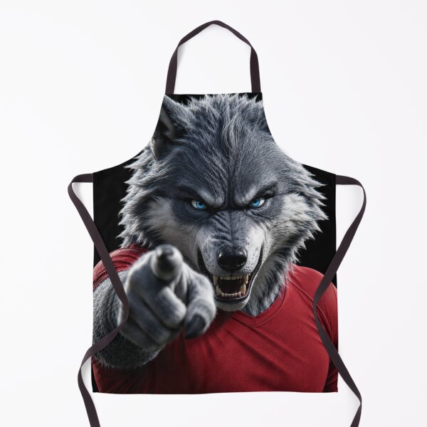 Item preview, Angry Wolf Football Player Pointing at You | Funny 3D Cartoon Meme designed and sold by M.Store.