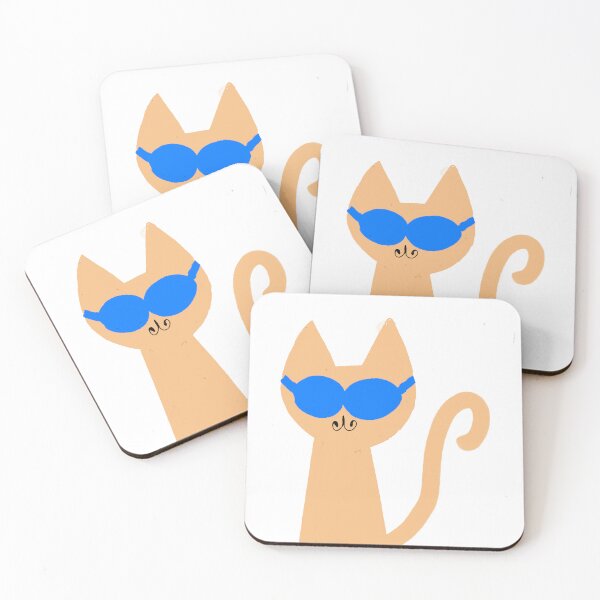 Item preview, Cool cat with blue sunglasses designed and sold by robertart77.
