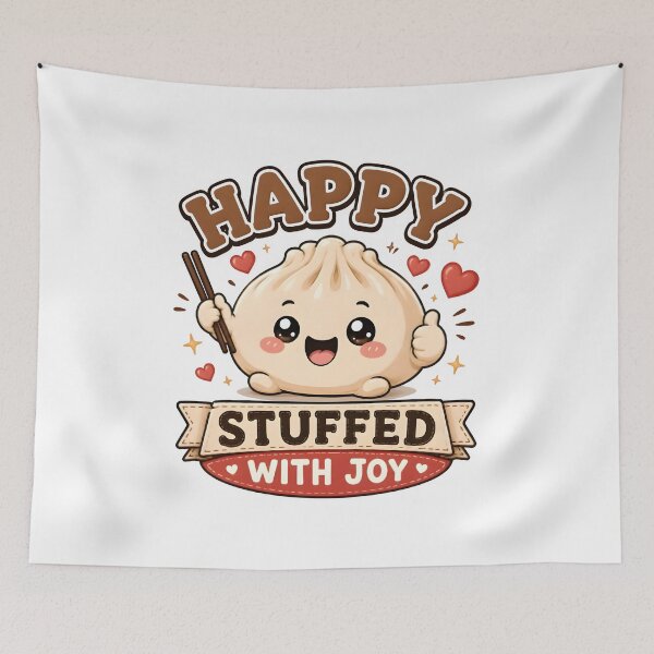 Item preview, Happy Dumpling - Stuffed With Joy Cute Kawaii Food designed and sold by Snackwear Apparel.