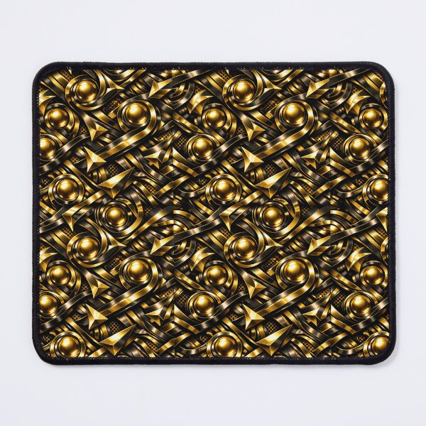 Item preview, Futuristic Metallic Flow – Gold Seamless Pattern designed and sold by RBBHovi.