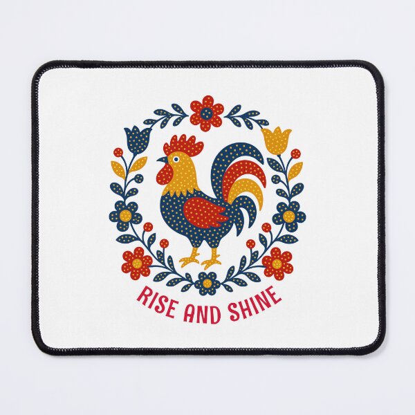 Item preview, Backyard Chicken Rise and Shine Folk Art designed and sold by AntiqueImages.