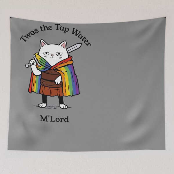 Item preview, Twas the Tap Water M'Lord Cat Knight designed and sold by d247.