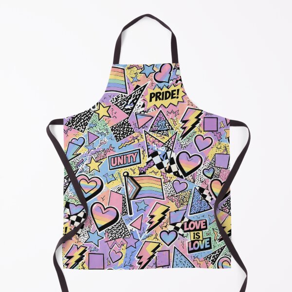 Item preview, Pastel Comic Pop Art 80s MTV Cartoon Pride Pattern designed and sold by BeJolley.
