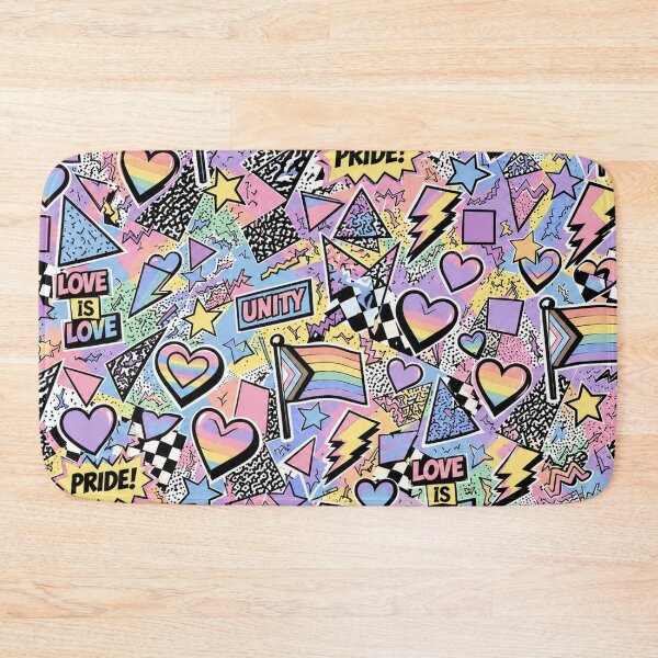 Item preview, Pastel Comic Pop Art 80s MTV Cartoon Pride Pattern designed and sold by BeJolley.
