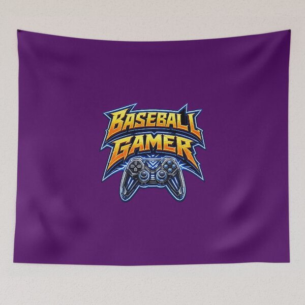 Item preview, ⚡GAMER BASEBALL GEEK NERD RETRO PRINT designed and sold by Atelier RLGS.