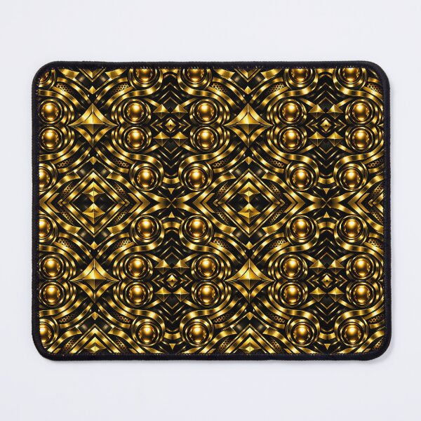 Item preview, Futuristic Metallic Flow – Gold Pattern designed and sold by RBBHovi.