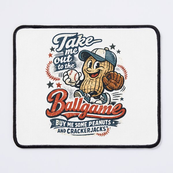 Item preview, Baseball Lover Take Me Out To The Ballgame Vintage Baseball Fan Retro Sports Quote Peanuts And Crackerjacks Game Day designed and sold by designstoriesMK.
