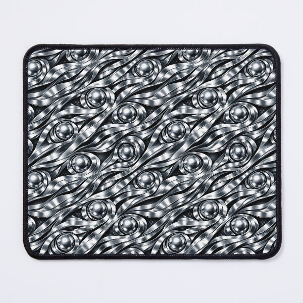 Item preview, Futuristic Metallic Flow – Silver Seamless Pattern designed and sold by RBBHovi.