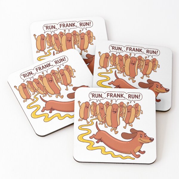 Item preview, Run Frank Run Funny Wiener Dog Hot Dog Pun designed and sold by puzzell.