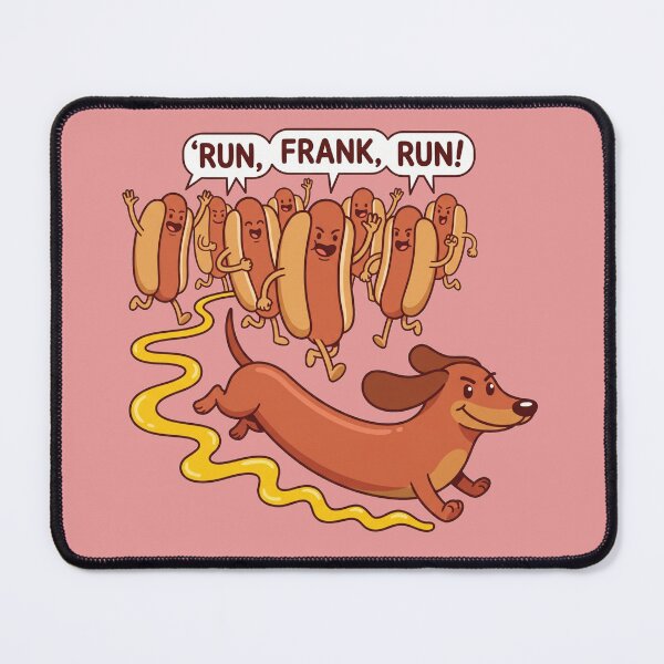 Item preview, Run Frank Run Funny Wiener Dog Hot Dog Pun designed and sold by puzzell.