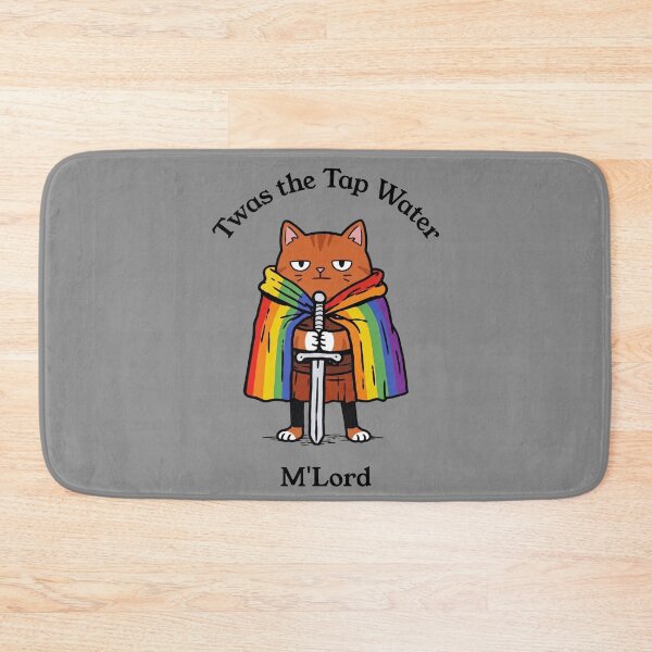 Item preview, Twas the Tap Water M'Lord Cat Knight Humor designed and sold by d247.