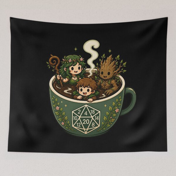 Item preview, Caffeine Dice D20 Coffee Mug Florest designed and sold by ArtMassive.