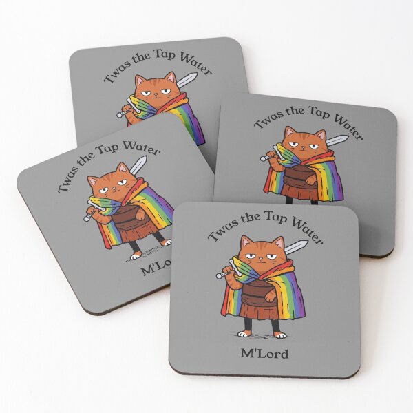 Item preview, Twas the Tap Water M'Lord Funny Cat Knight designed and sold by d247.