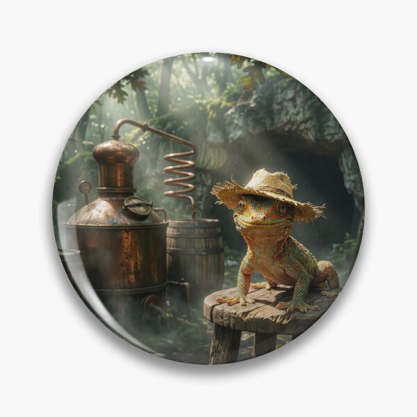Item preview, Happy Moonshining Gecko Tends His Still designed and sold by Tridentulus.