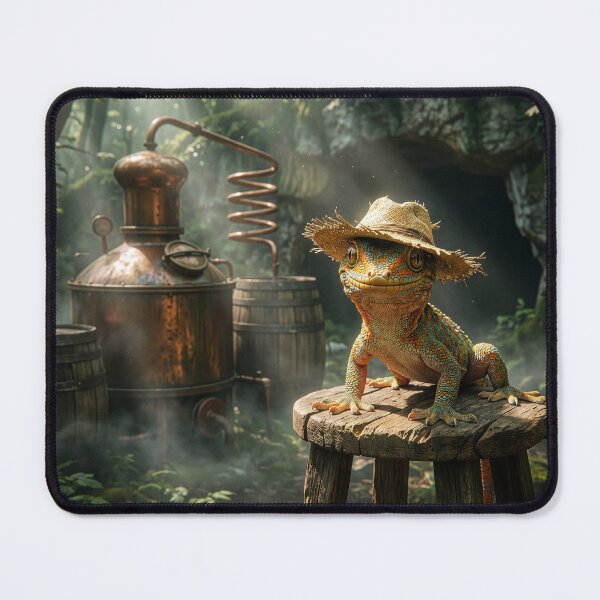 Item preview, Happy Moonshining Gecko Tends His Still designed and sold by Tridentulus.