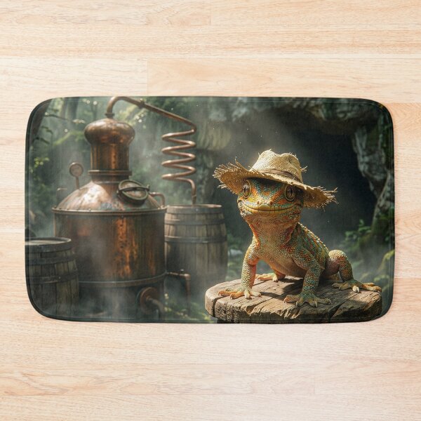 Item preview, Happy Moonshining Gecko Tends His Still designed and sold by Tridentulus.
