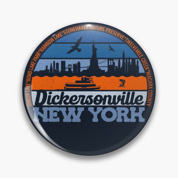 Item preview, Dickersonville New York Sunset Retro Vintage Local Pride Logo designed and sold by CRHPOD20.