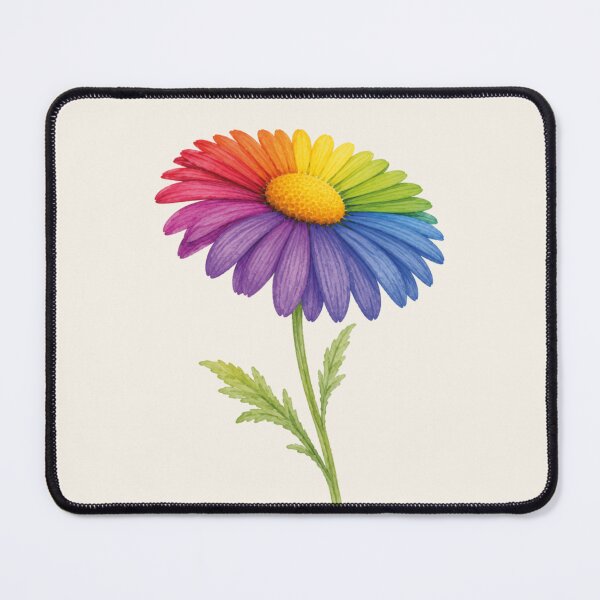Item preview, Rainbow Daisy Flower designed and sold by MoxisWatercolor.